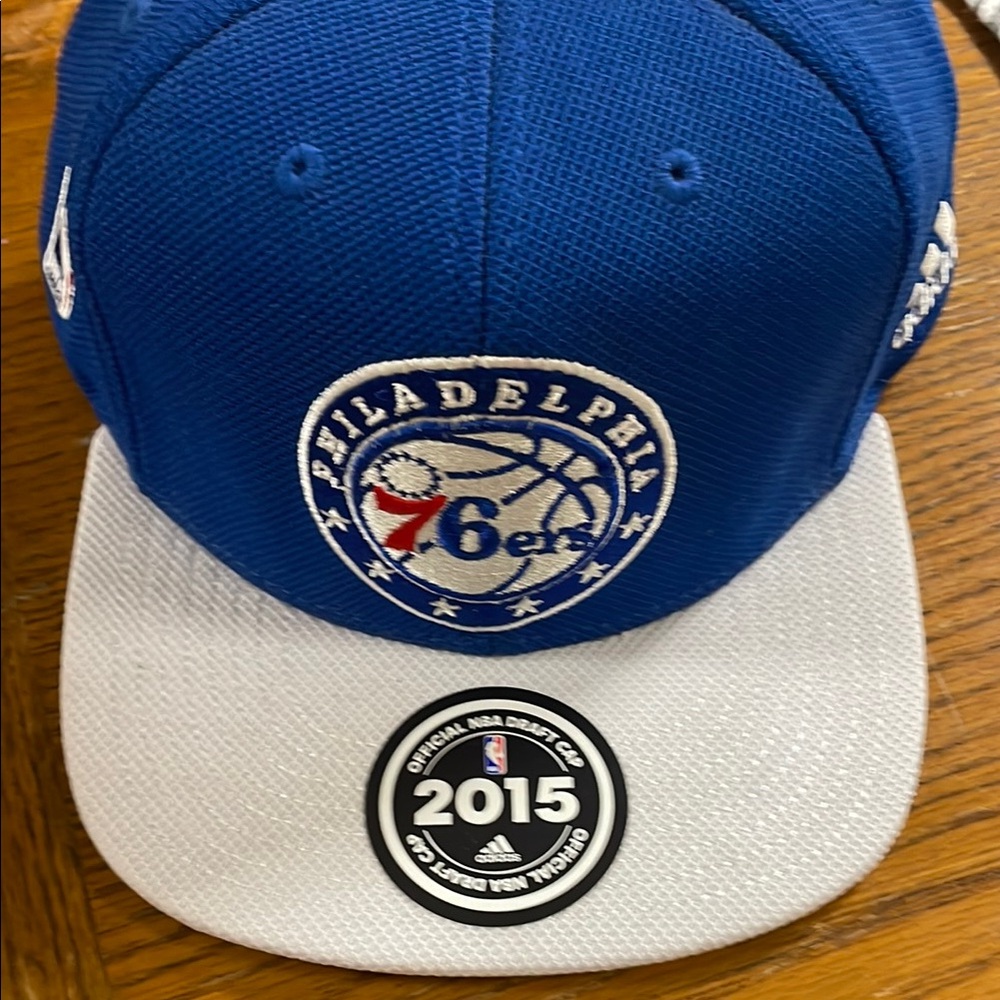 Adidas Philadelphia 76ers Blue and White Cap